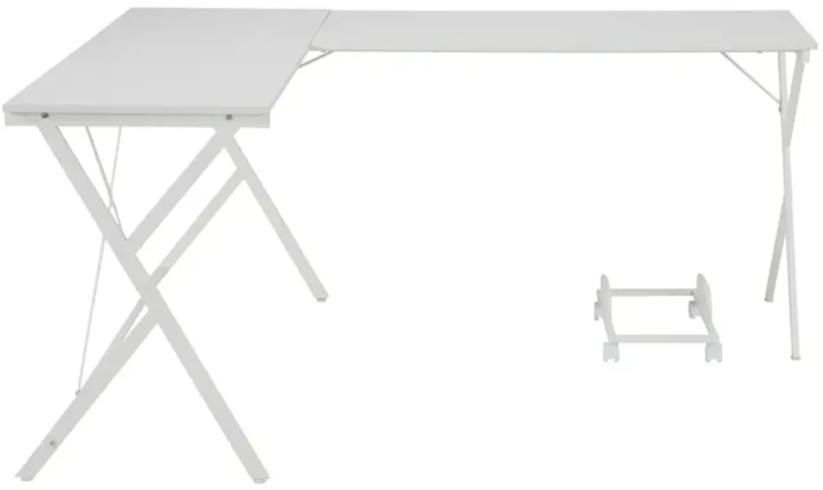 Darzenus Computer Desk in White Finish OF 00050