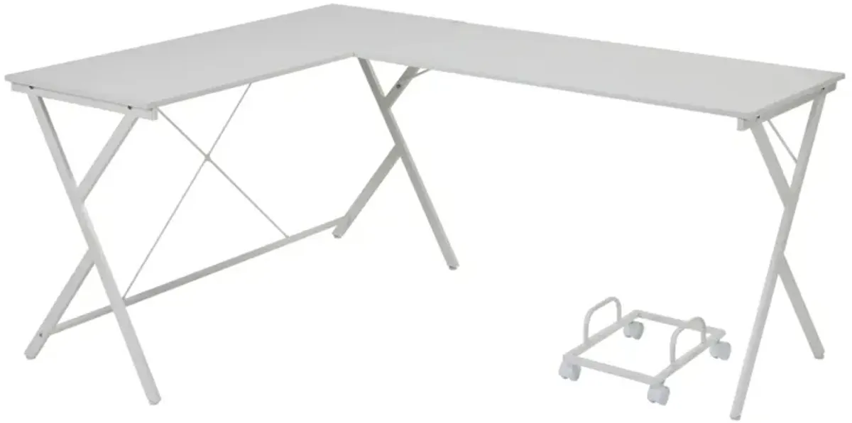 Darzenus Computer Desk in White Finish OF 00050