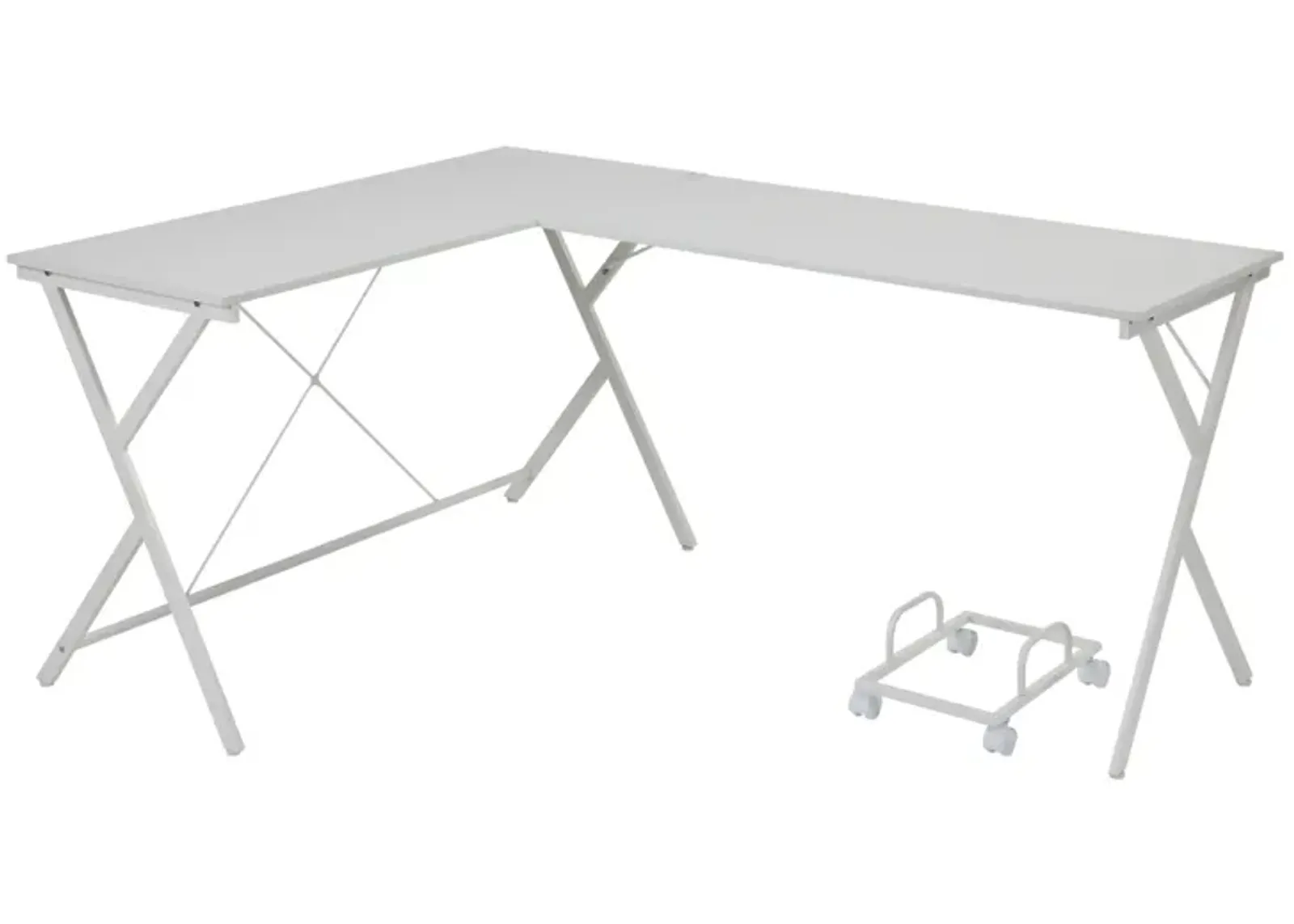 Darzenus Computer Desk in White Finish OF 00050