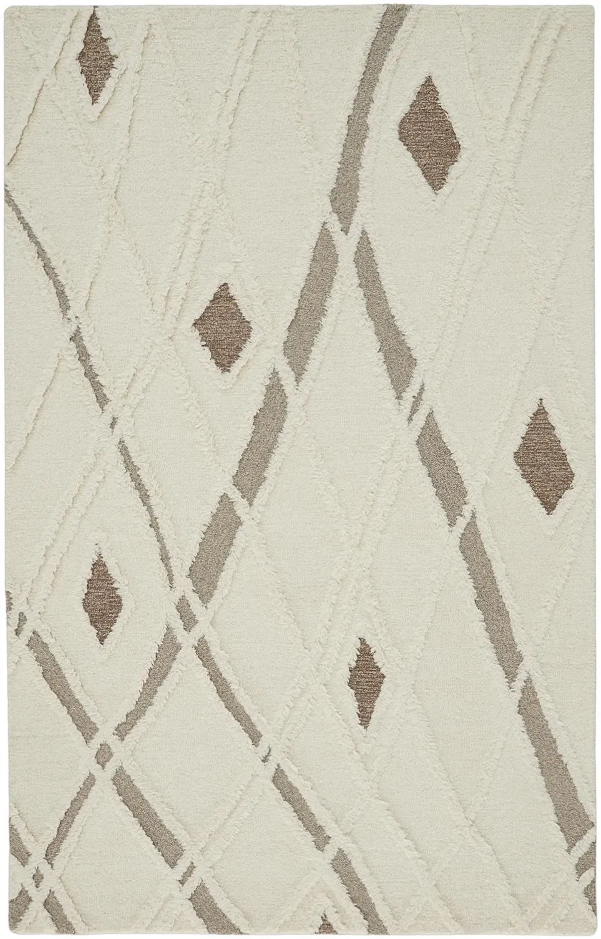 Anica 8008F Ivory/Taupe/Brown 4' x 6' Rug