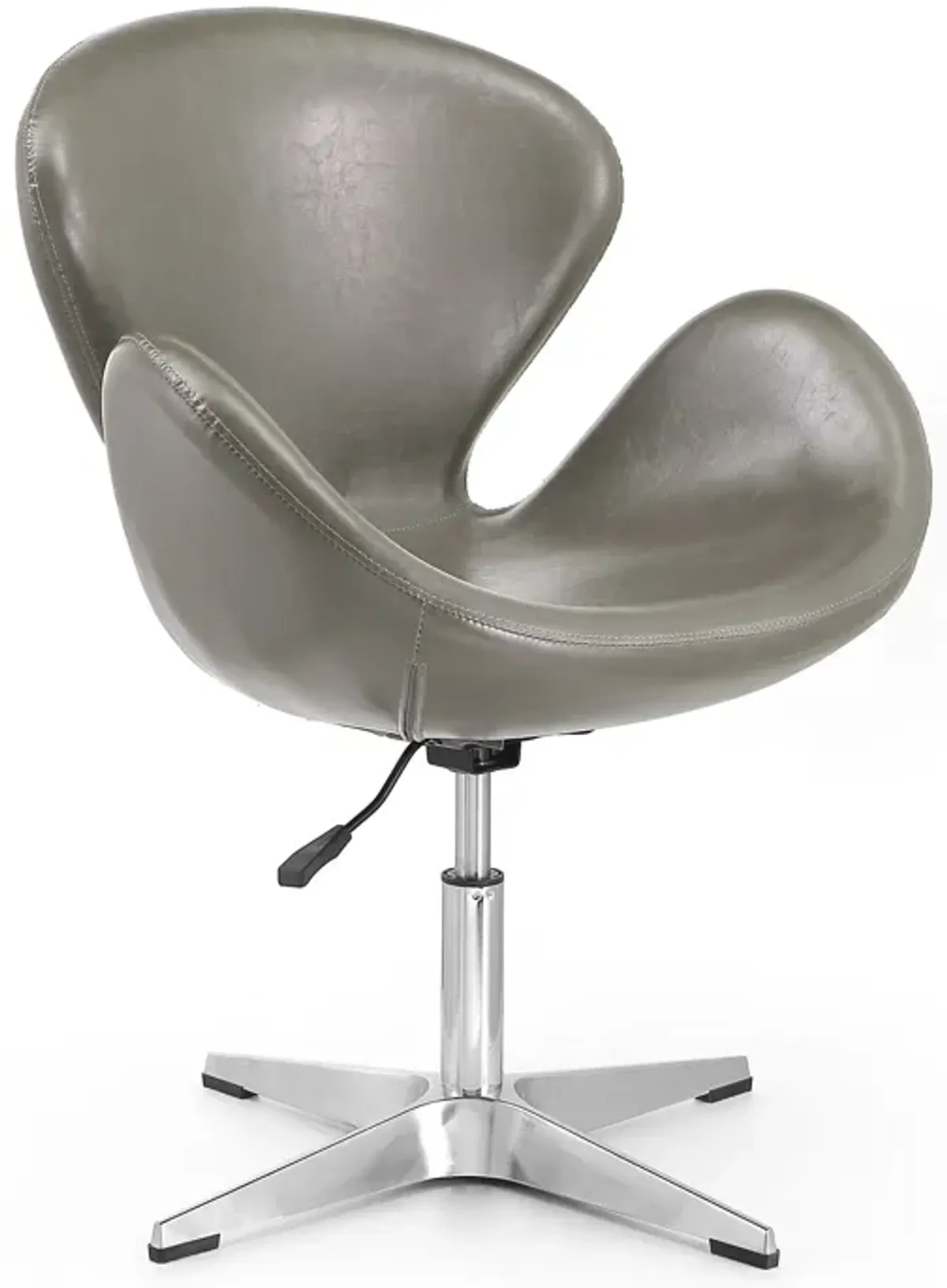 Raspberry Swivel Accent Chairs in Light Gray (Set of 2)