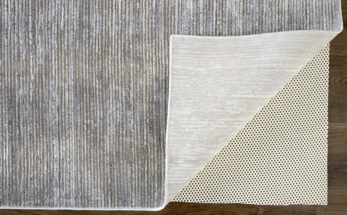 Laina 39GAF Taupe/Silver/Tan 3' x 12' Rug