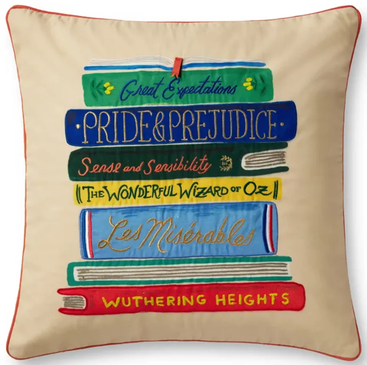 BOOK Club Prp0039 Cream 22''x22'' Down Pillow