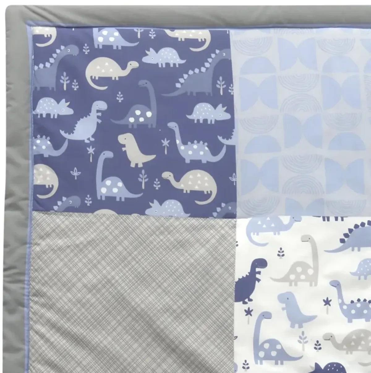 Bedtime Originals Roar 3-Piece Crib Bedding Set - Blue, Gray, White, Animals