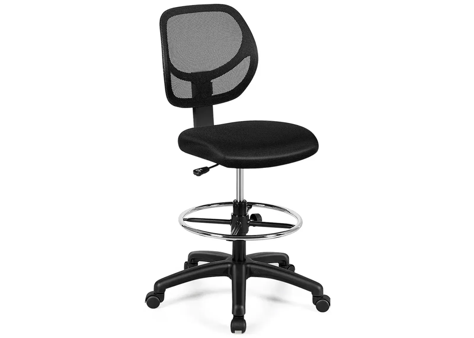 Adjustable Height Mid Back Mesh Drafting Office Chair