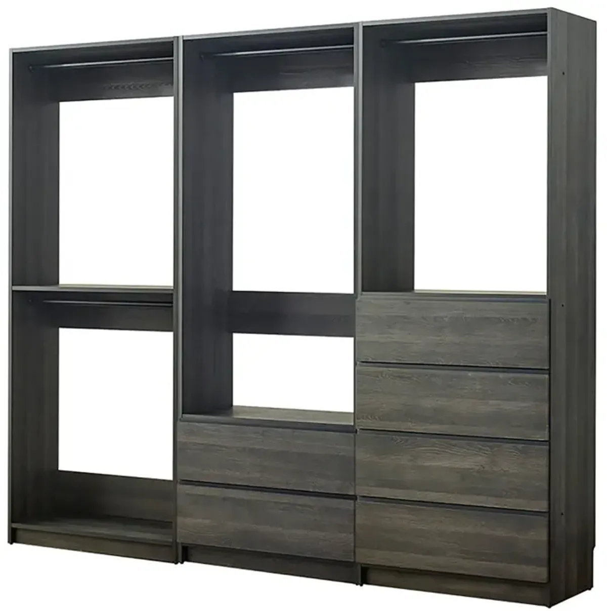 Prosper Gray Freestanding Walk in Wood Closet System