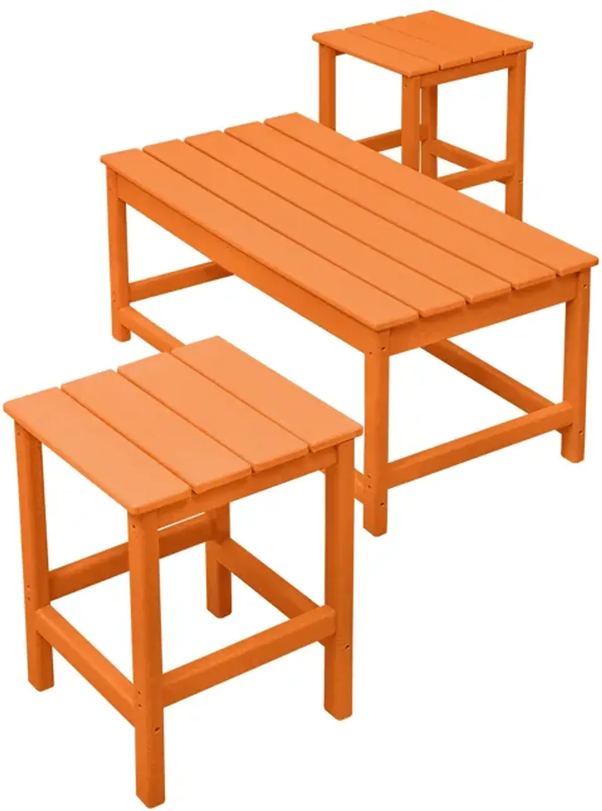 WestinTrends 3-Piece Outdoor Patio Adirondack Coffee and Side Table Set