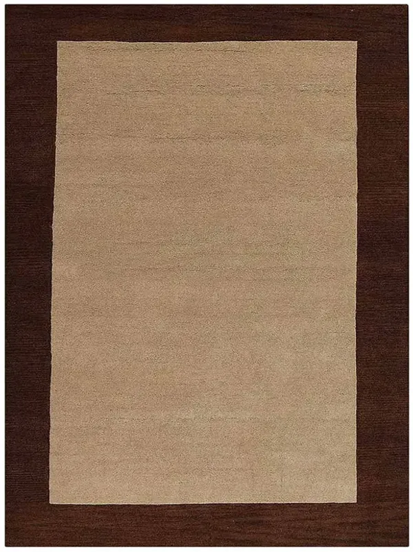 RUGSOTIC CARPETS HAND TUFTED WOOL ECO-FRIENDLY AREA RUGS  - 4'x6', Rectangle Shape, Beige & Brown, Contemporary Modern Design, High Pile Handmade Area Rugs for Living Room, Bed Room (K00201)