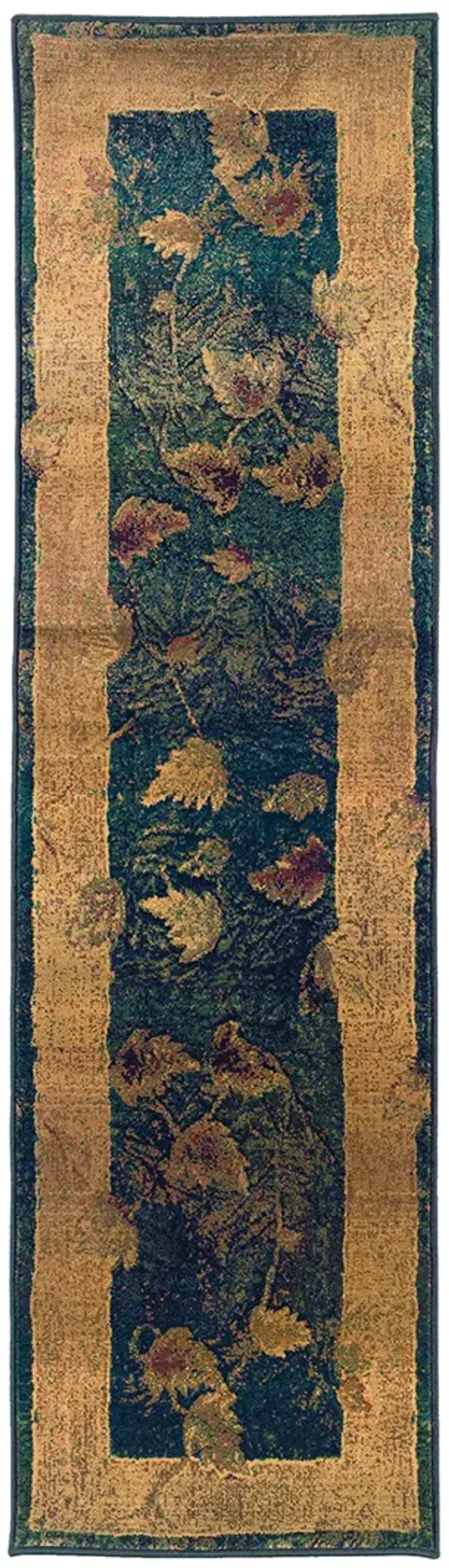 Kharma 2'3" x 7'6" Blue Rug