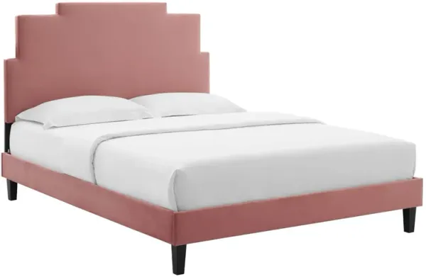 Modway - Lindsey Performance Velvet Queen Platform Bed