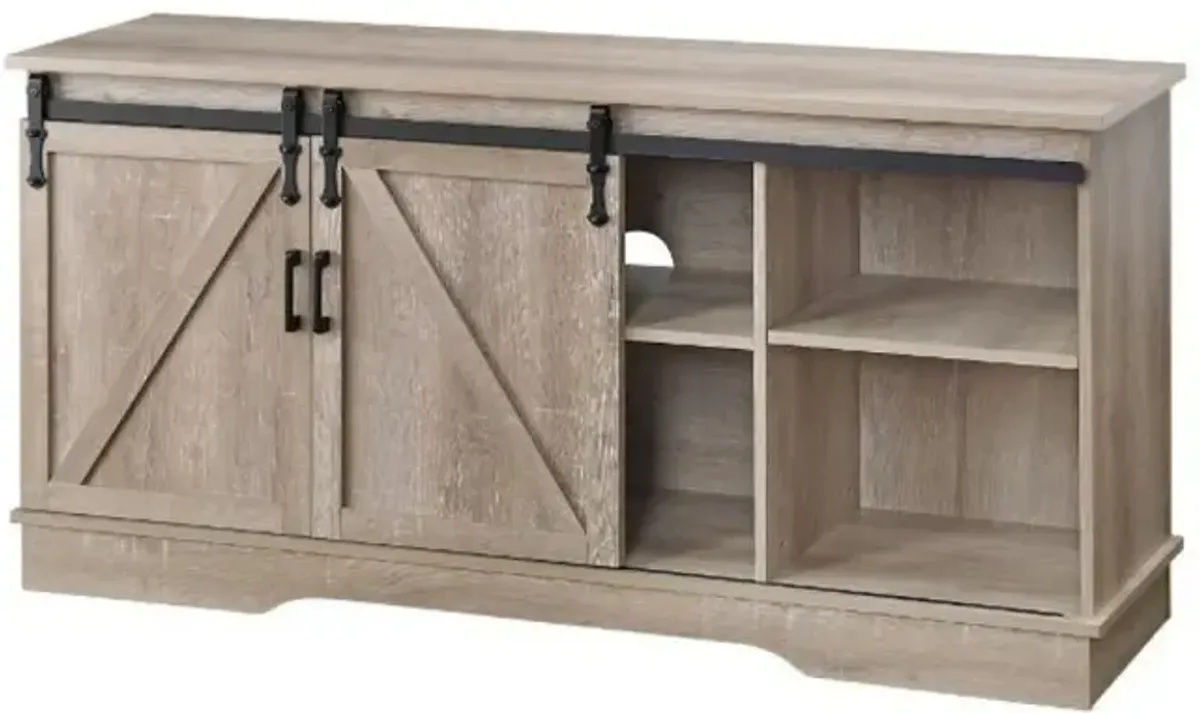 Bennet TV Stand, Oak Finish