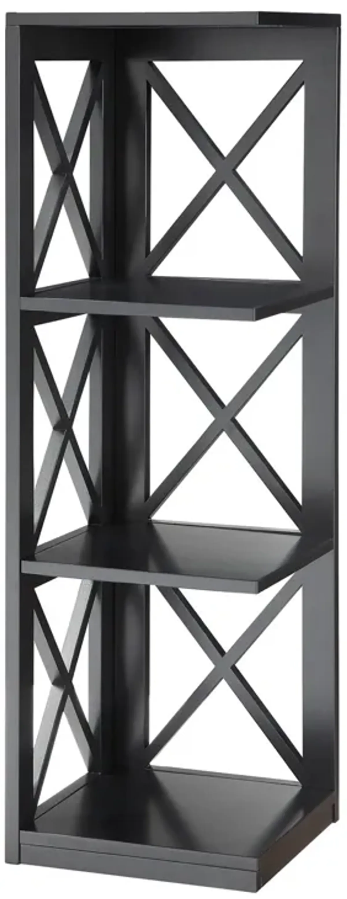 Convenience Concepts Oxford 3 Tier Corner Bookcase, Black