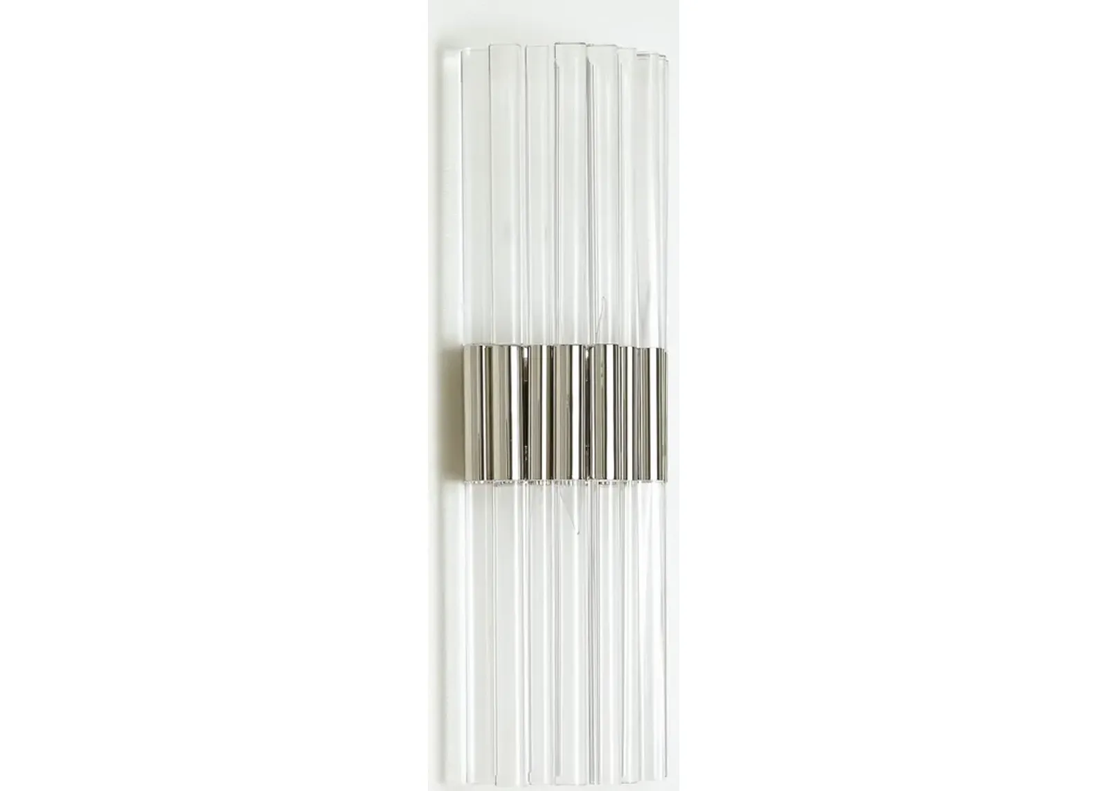 Acrylic Sconce Hardwire- Silver