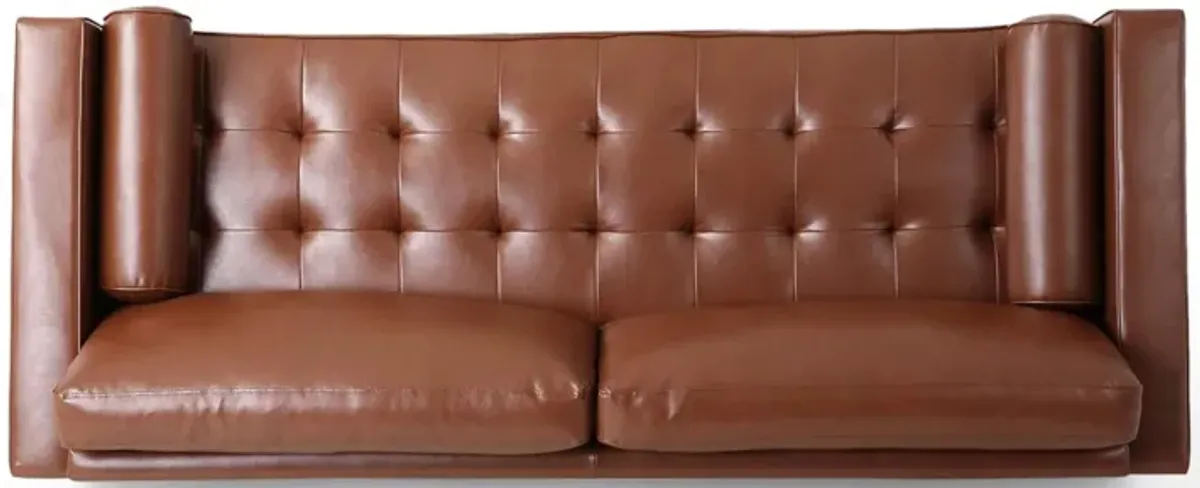 Merax Solid Wood Frame PU Fabric Sofa Couch