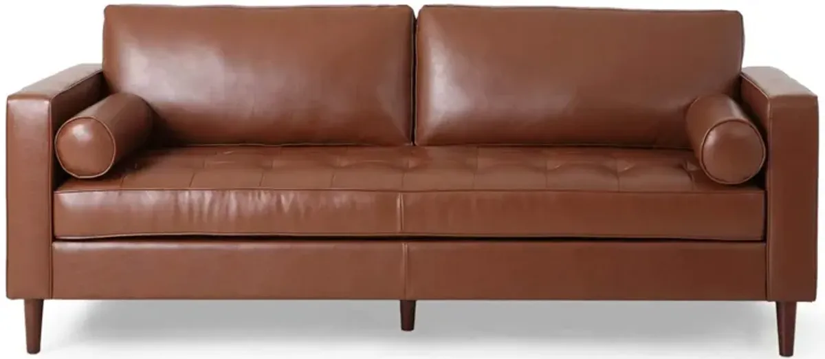 Merax Solid Wood Frame PU Fabric Sofa Couch