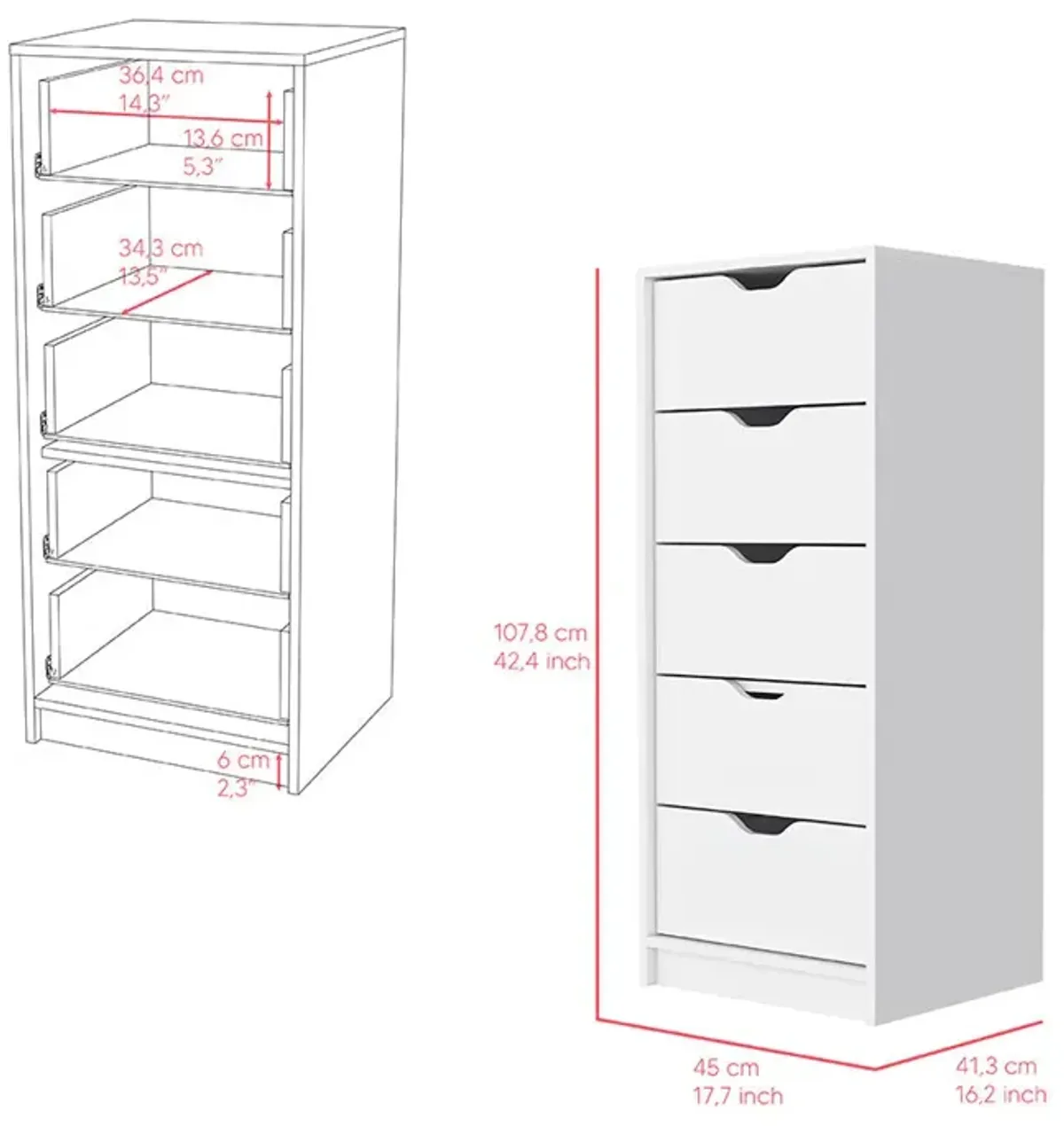 Kamran Dresser, Bedroom, White