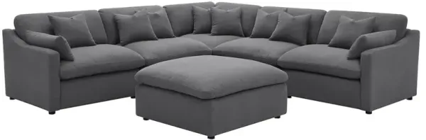 Coaster Co. of America Hobson 6-piece Upholstered Modular Sectional Sofa Charcoal