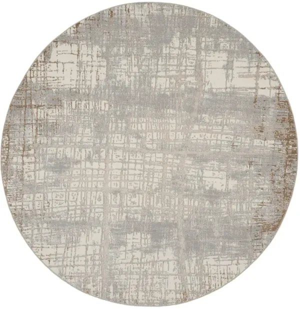 CK950 Rush CK950 Ivory/Taupe 8' x Round Rug