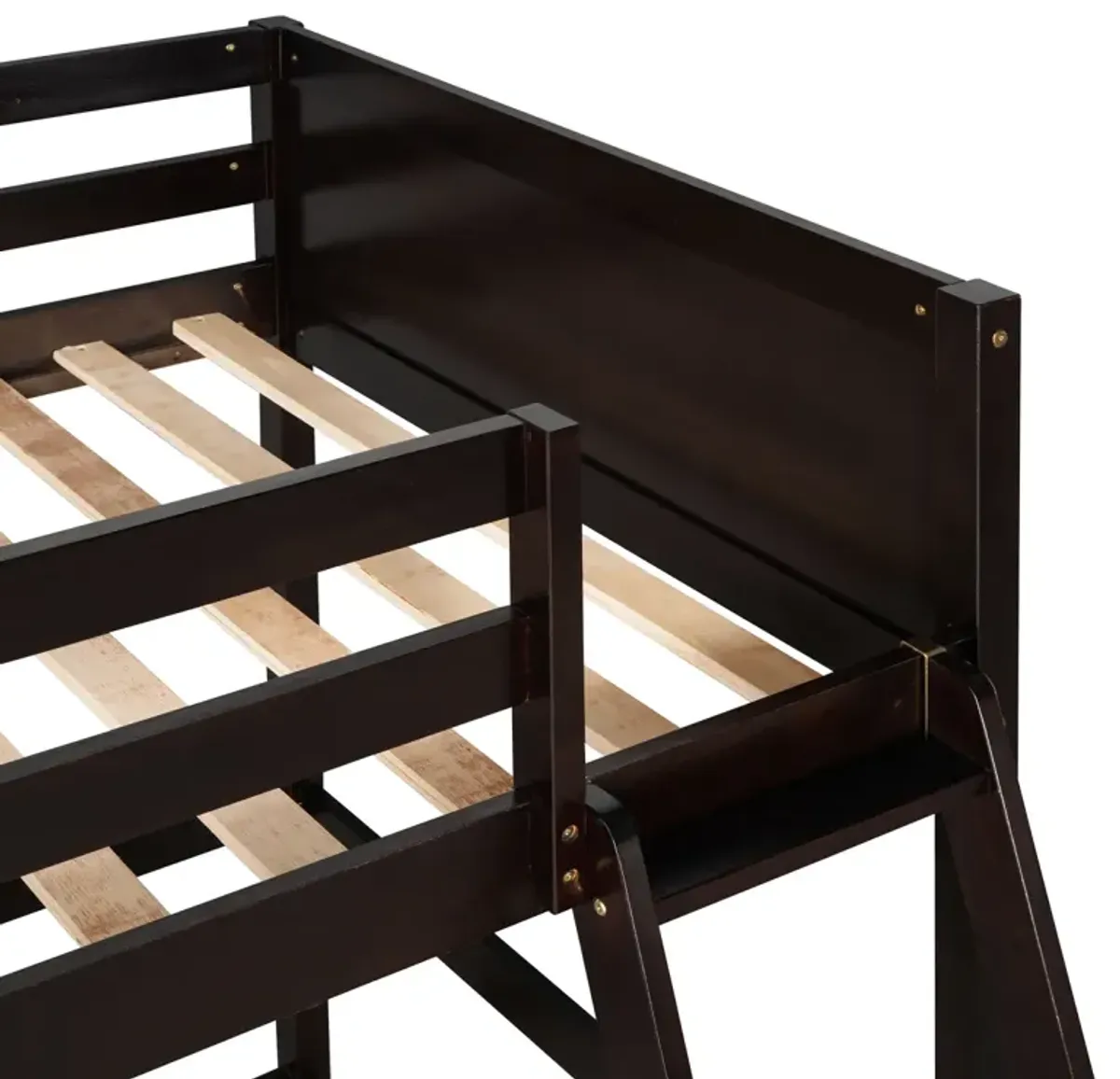 Solid Wood Twin Size Loft Bed with Ladder