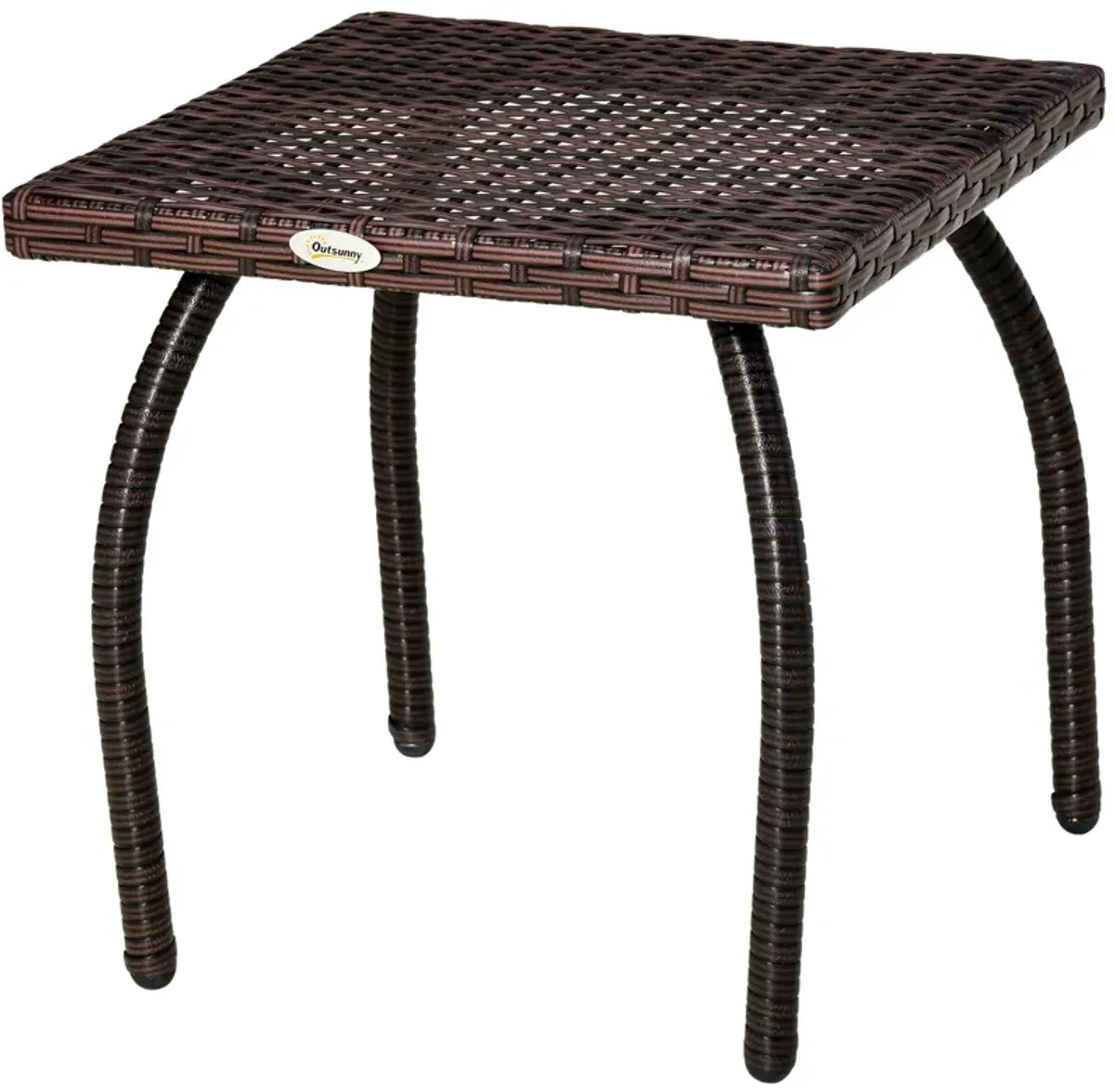 Patio Rattan Coffee Table Outdoor Wicker Side Table Furniture Garden Balcony