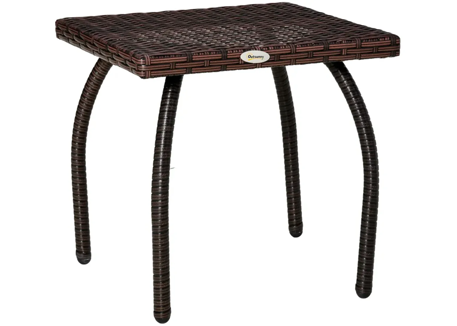 Patio Rattan Coffee Table Outdoor Wicker Side Table Furniture Garden Balcony