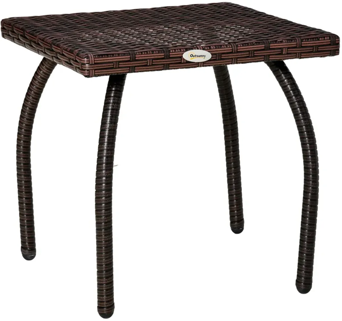 Patio Rattan Coffee Table Outdoor Wicker Side Table Furniture Garden Balcony