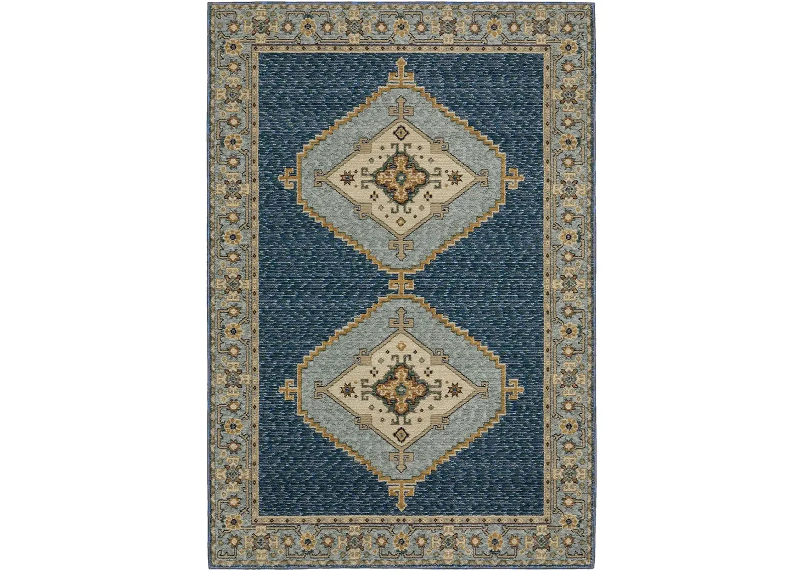 Andorra 1'10" x 3'2" Blue Rug