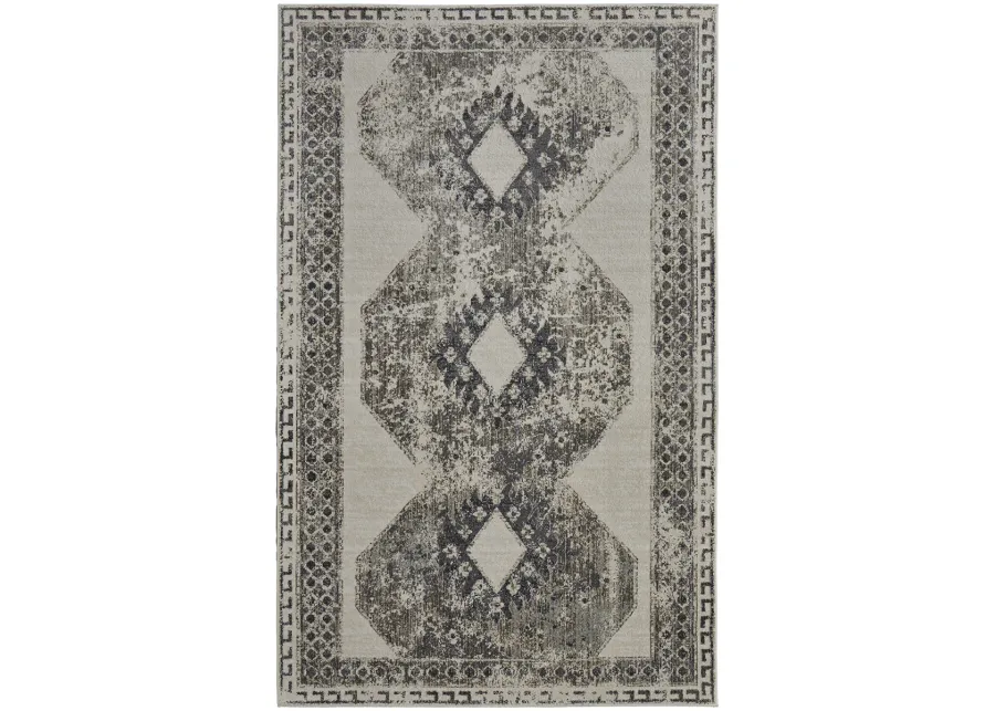 Kano 39LJF Ivory/Taupe/Gray 2'7" x 8' Rug