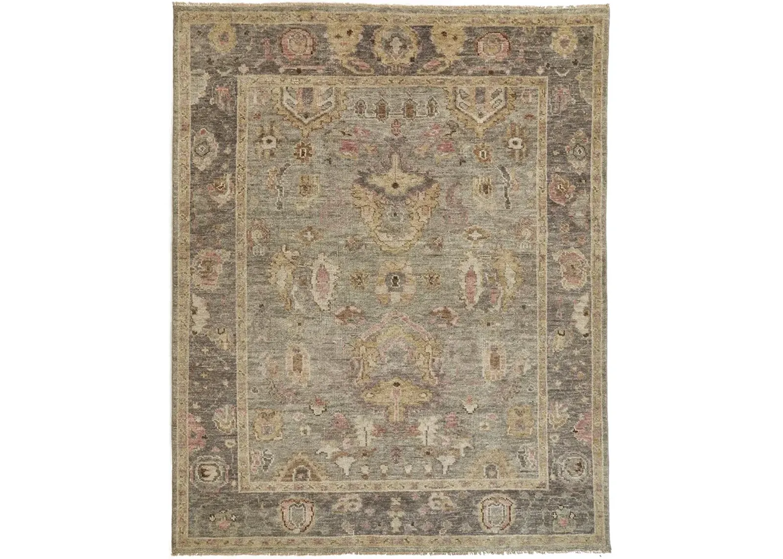 Carrington 6504F Gray/Gold/Pink 2' x 3' Rug