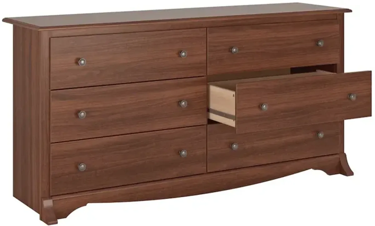 Prepac Cherry Monterey 6 Drawer Dresser