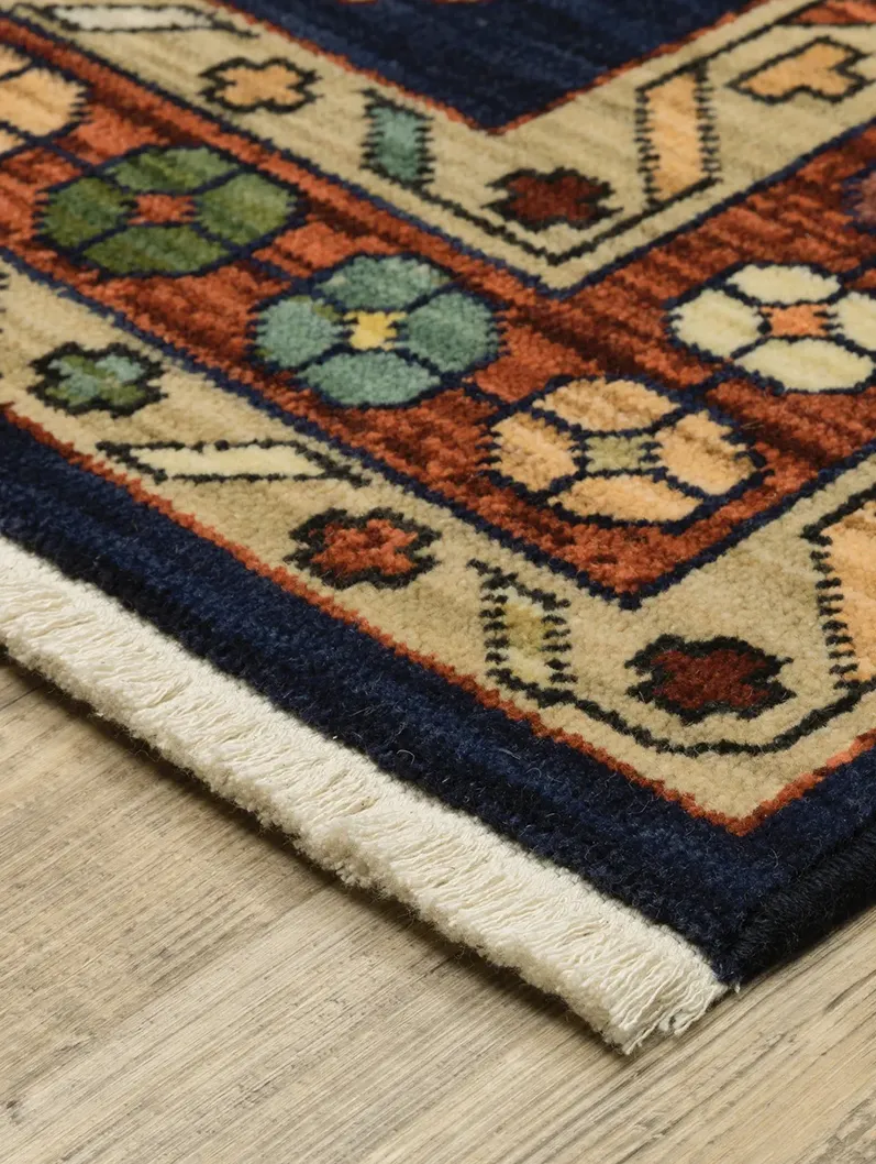 Lilihan 3'3" x 5' Blue Rug