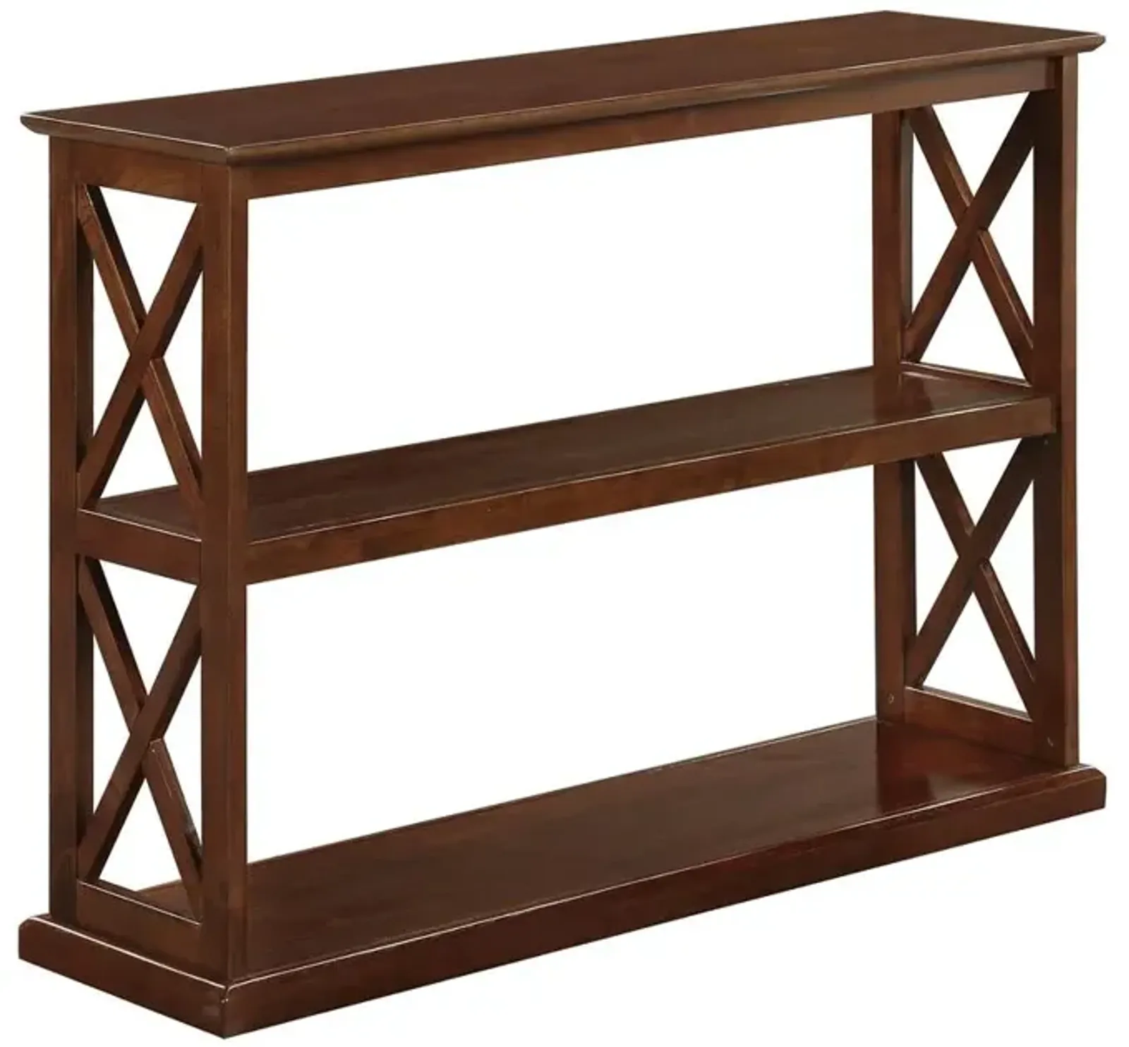 Convenience Concepts Coventry Console Table with Shelves Brown