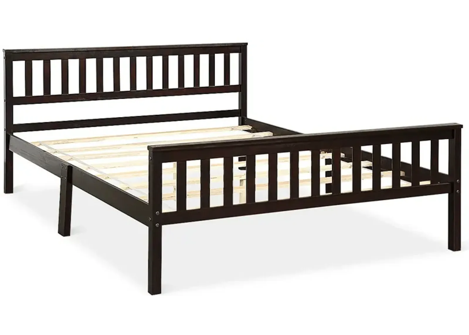 Wood Bed Frame Support Platform with Headboard and Footboard