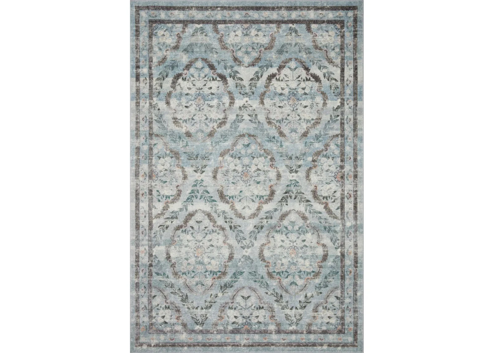 Courtyard COU02 Blue 3'6" x 5'6" Rug