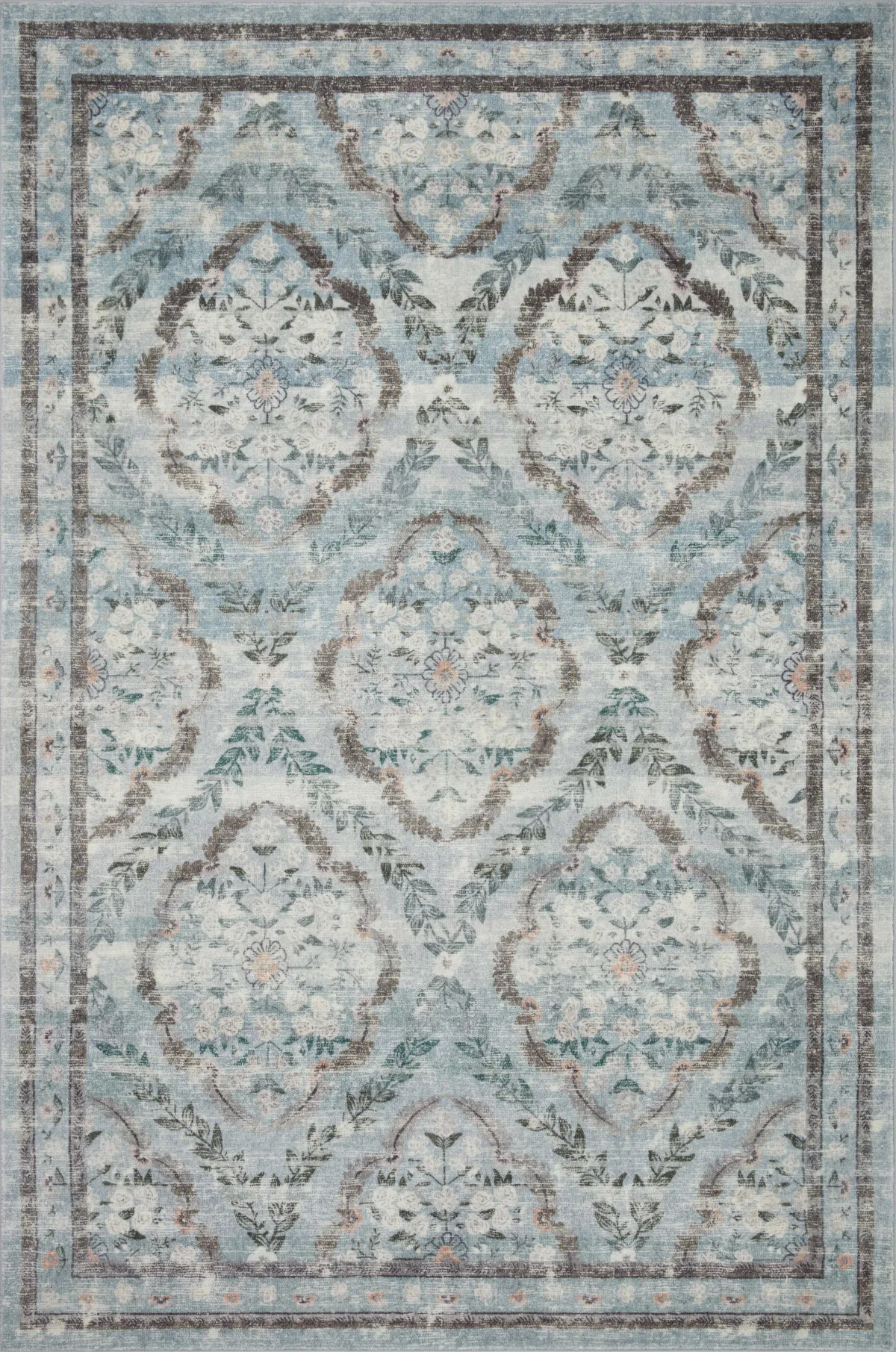 Courtyard COU02 Blue 3'6" x 5'6" Rug