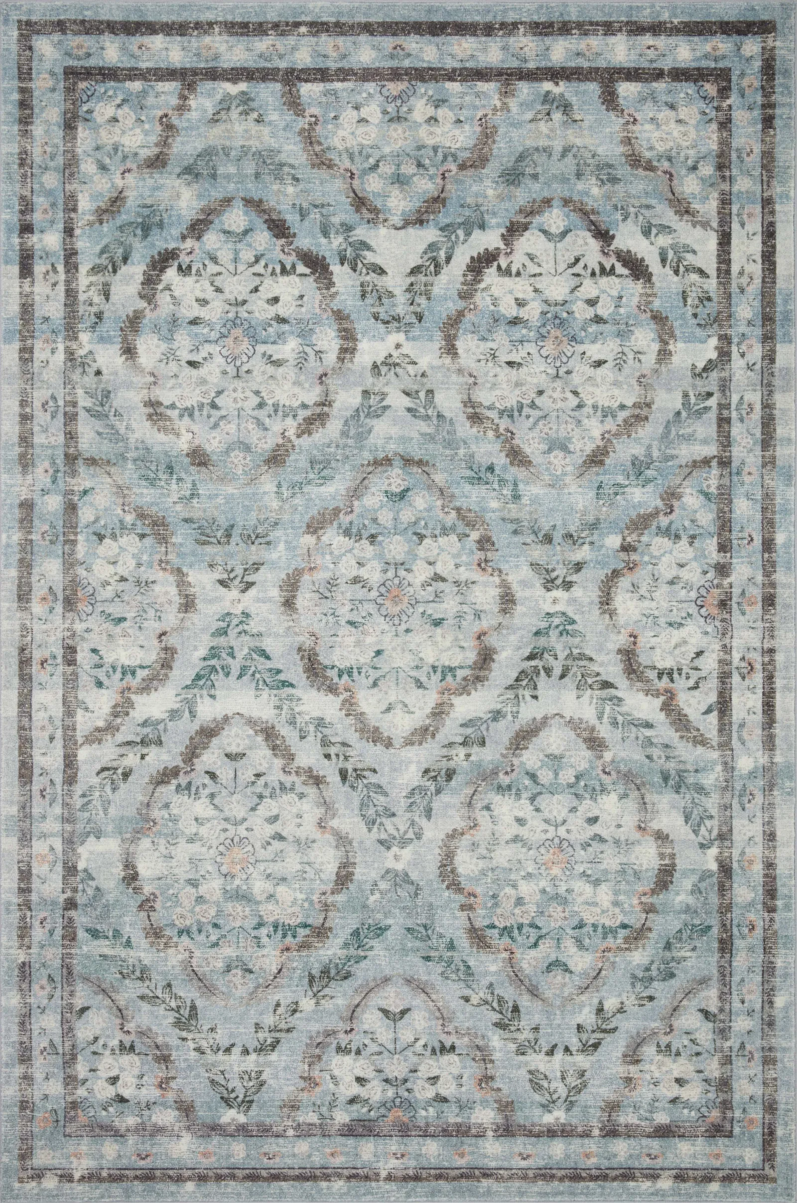 Courtyard COU02 Blue 3'6" x 5'6" Rug