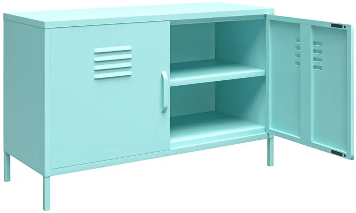 Cache 2 Door Wide Metal Locker Accent Storage Cabinet