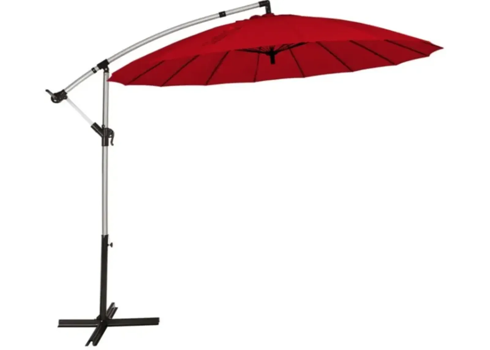 Hivvago 10 Feet Patio Offset Umbrella Market Hanging Umbrella for Backyard Poolside Lawn Garden