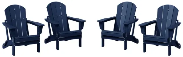 WestinTrends Westintrends 4-Piece set outdoor folding Poly Adirondack chair