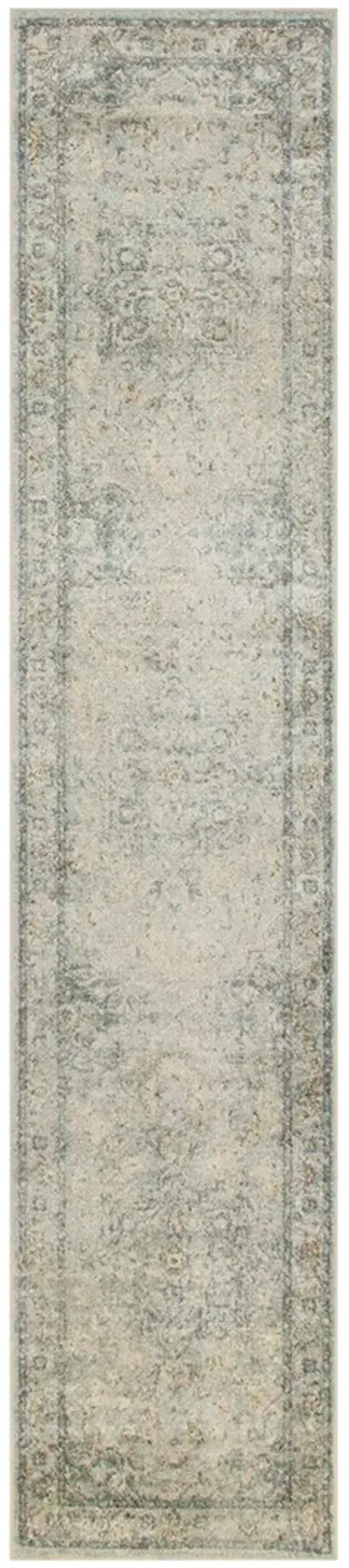 Astra Machine Washable ASW12 Light Blue 2'2" x 10' Rug