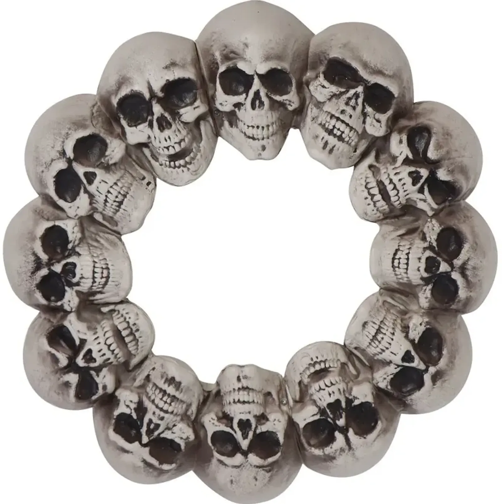 Haunted Hill Farm 15.7 Bone Skull Wreath