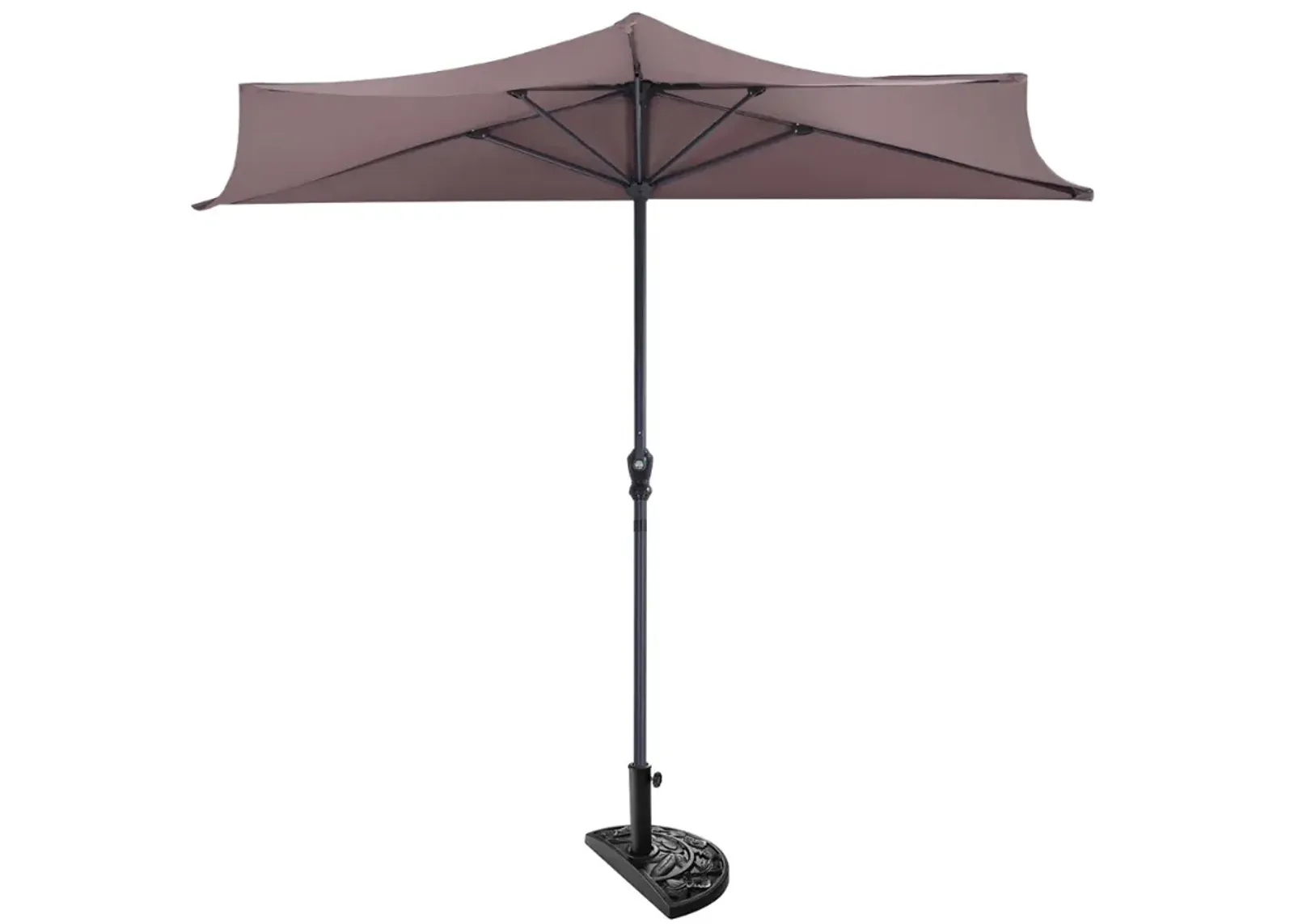 9 Feet Patio Bistro Half Round Umbrella without Weight Base