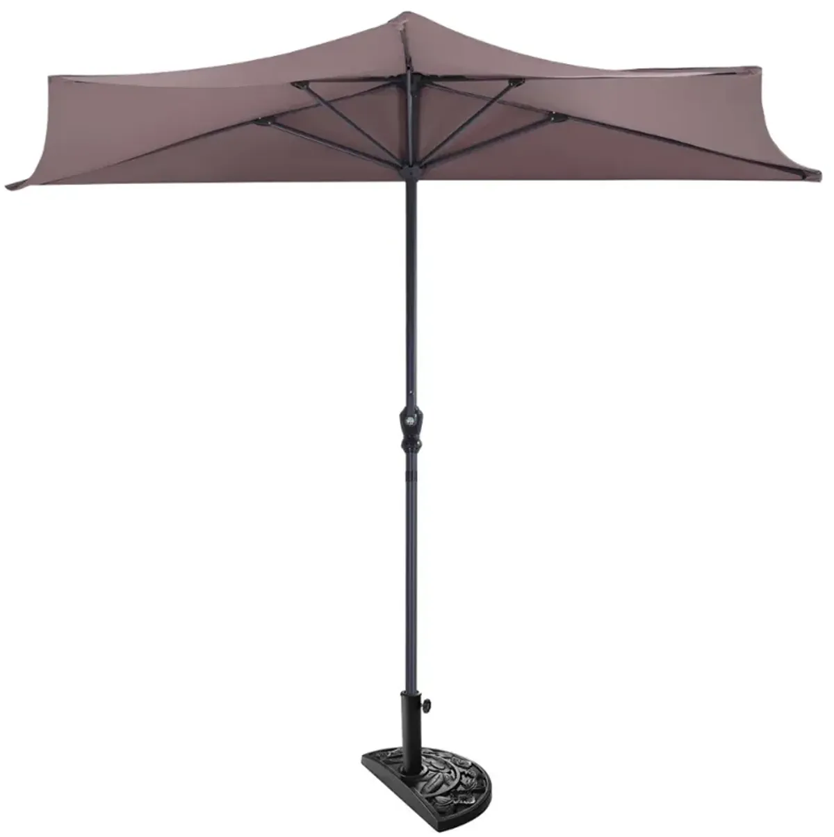 9 Feet Patio Bistro Half Round Umbrella without Weight Base