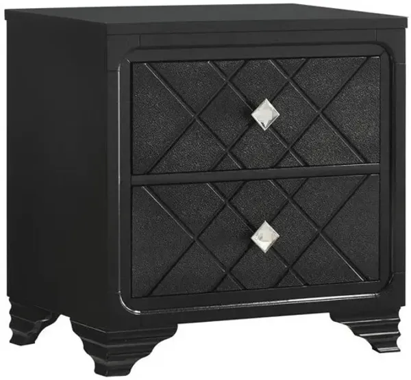 Penelope 2-drawer Nightstand Black