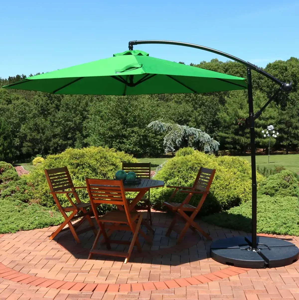 Sunnydaze 9' Cantilever Offset Patio Umbrella with Crank