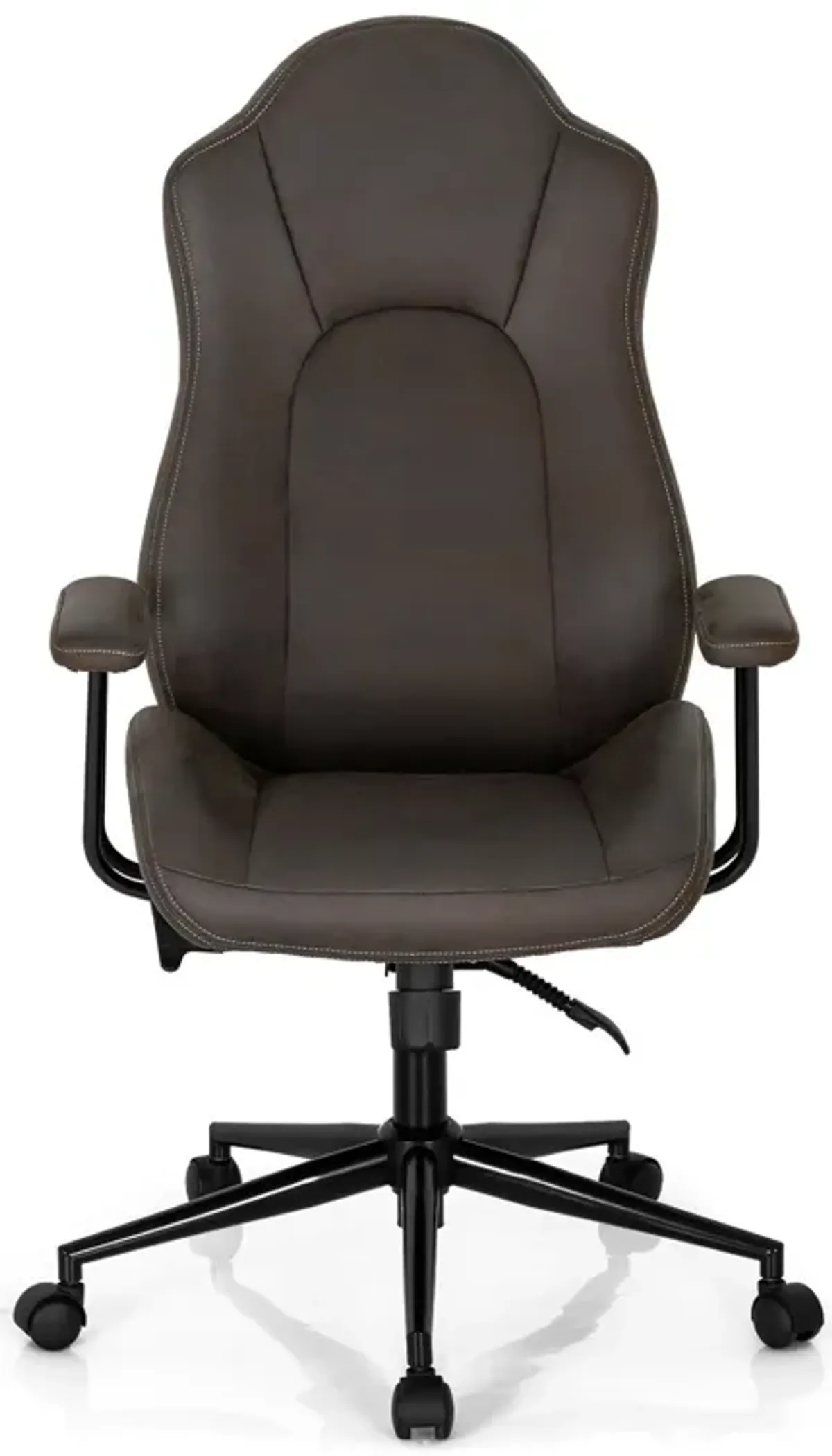 High Adjustable Back Executive Office Chair with Armrest-Brown