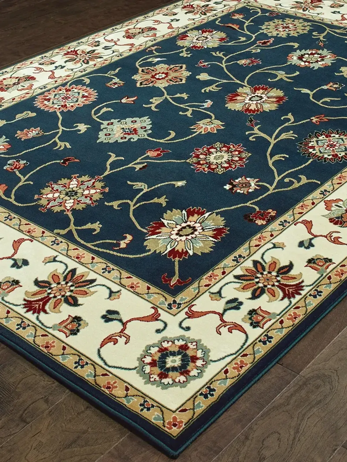 Kashan 5'3" x 7'6" Navy Rug