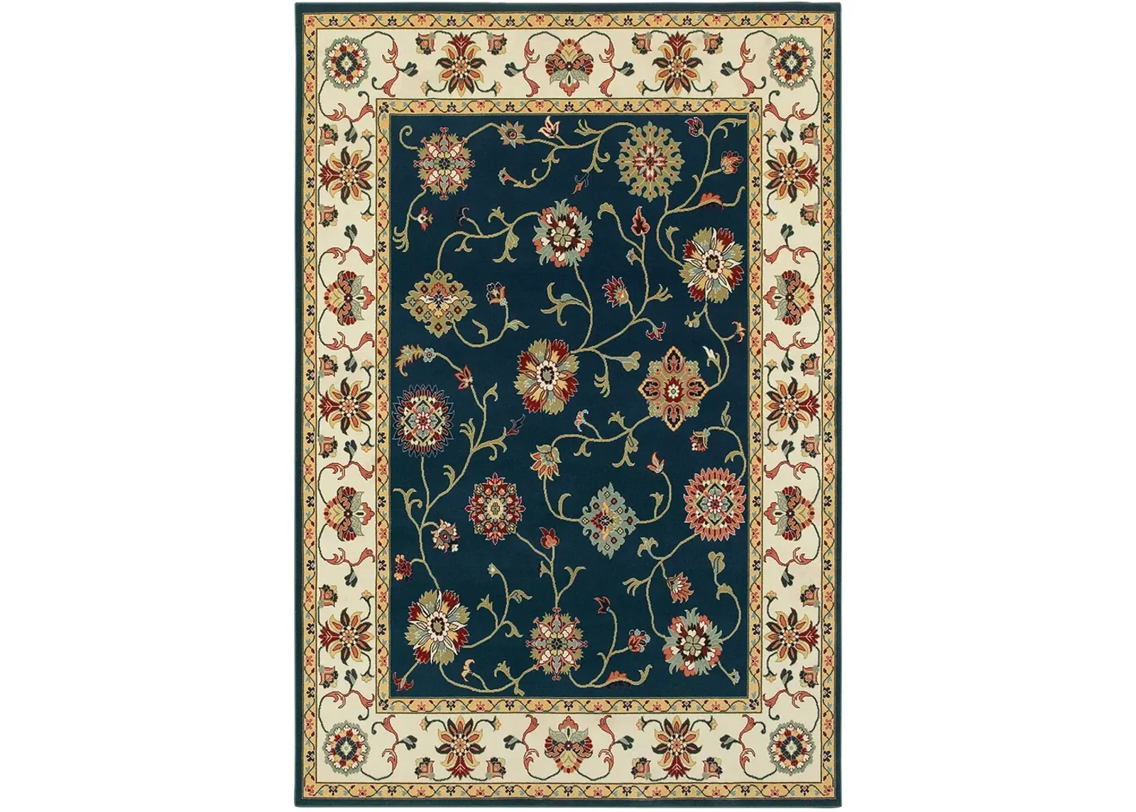 Kashan 5'3" x 7'6" Navy Rug