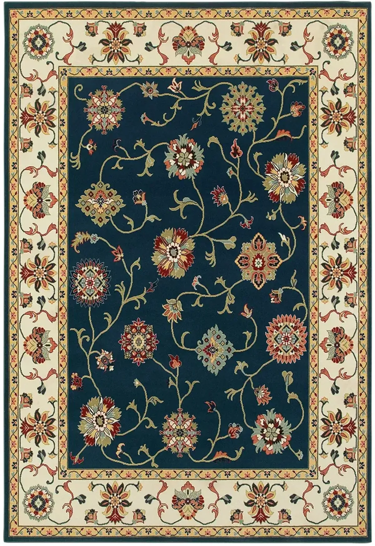 Kashan 5'3" x 7'6" Navy Rug