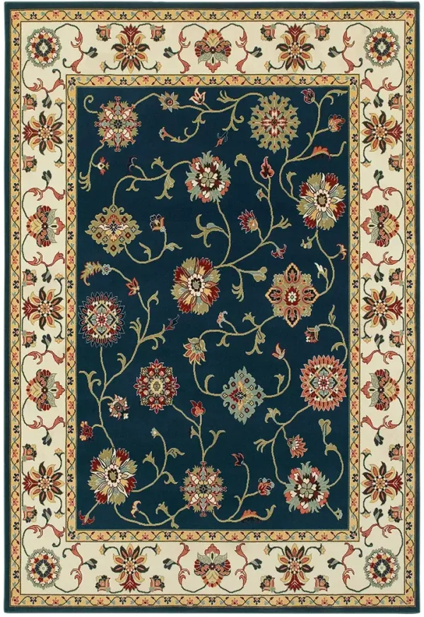 Kashan 5'3" x 7'6" Navy Rug